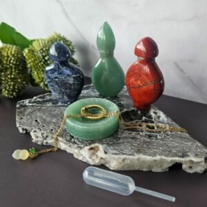Myra Perfume Bottle in Mixed Stones (Set of 4) - Image 2