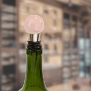 Dionne Wine Bottle Stopper in Rose Quartz (Set of 2) - Image 2